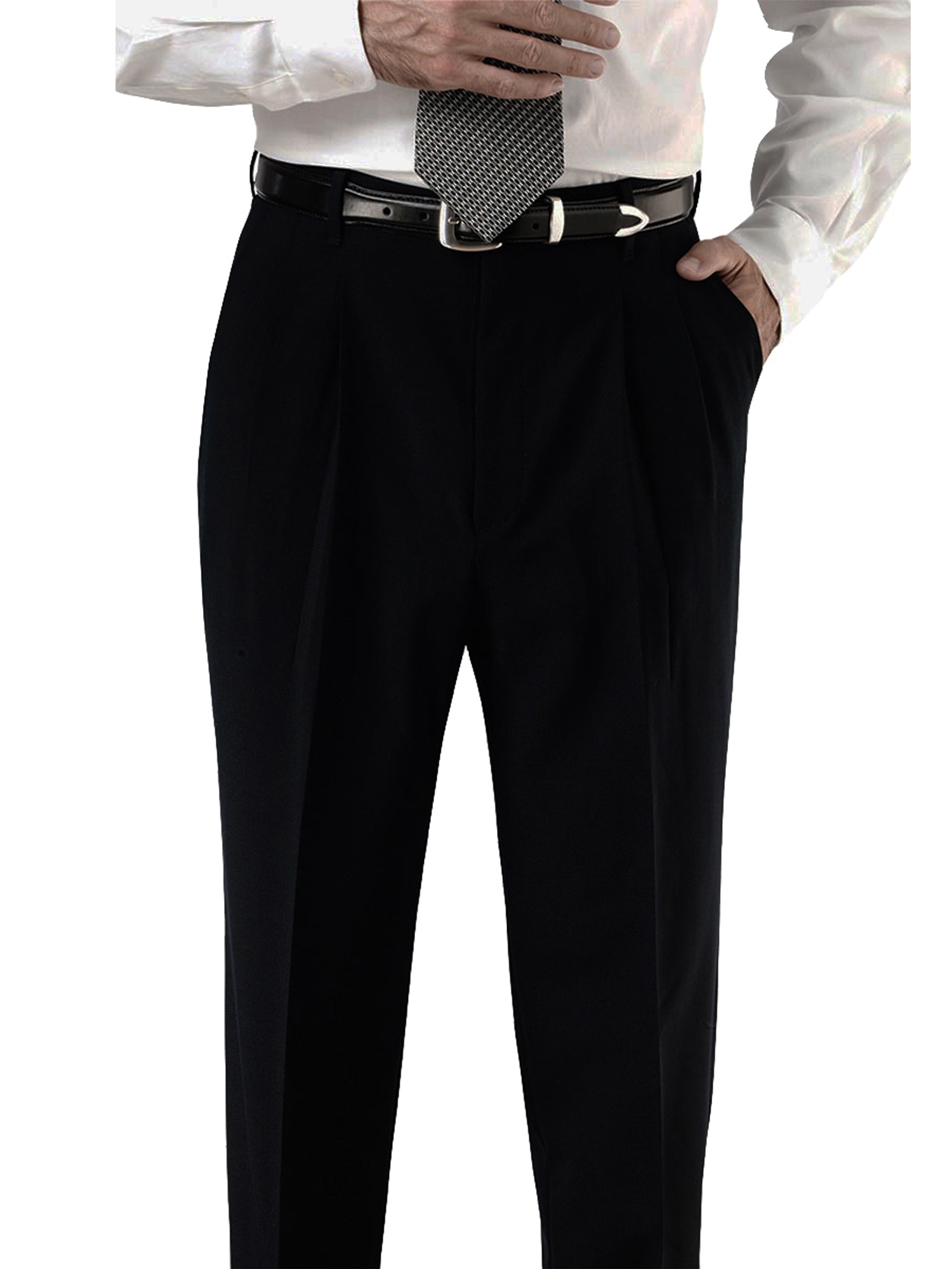 Ed Garments Mens Tall Business Casual Chino Pleated Pant 40 29 Black